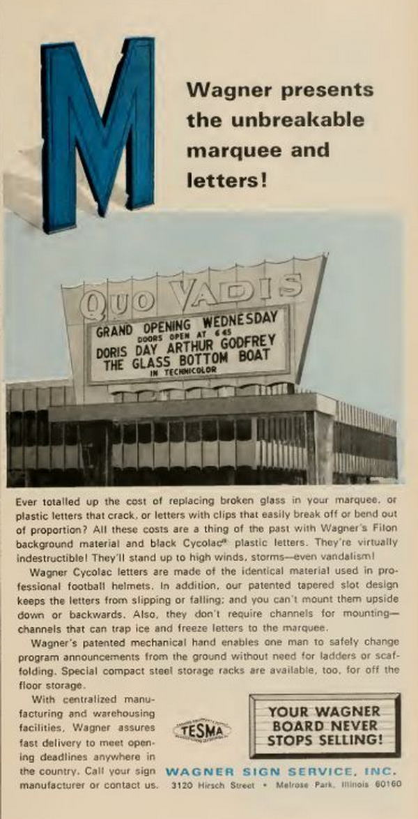 Quo Vadis Theatre - June 7 1971 Box Office Magazine Ad